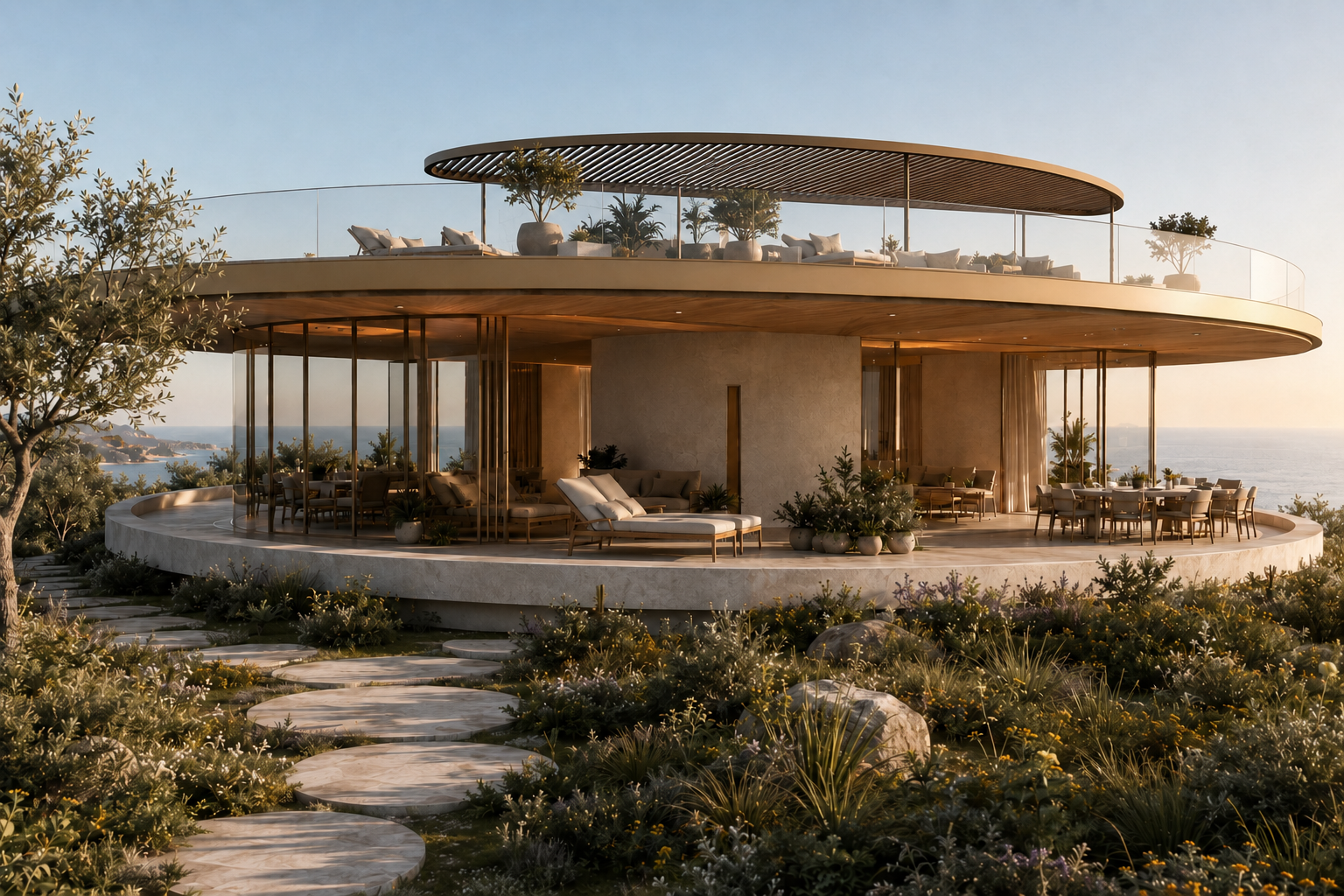 Adaptive Rotating Villa - dettaglio living
