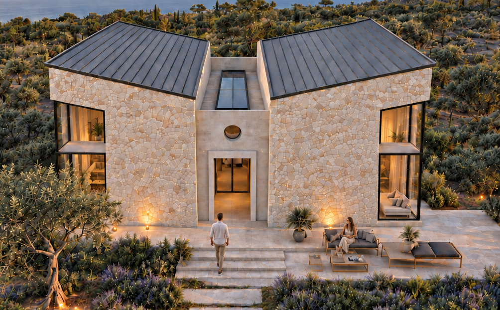 Concept Mediterranean Country Villa - vista aerea