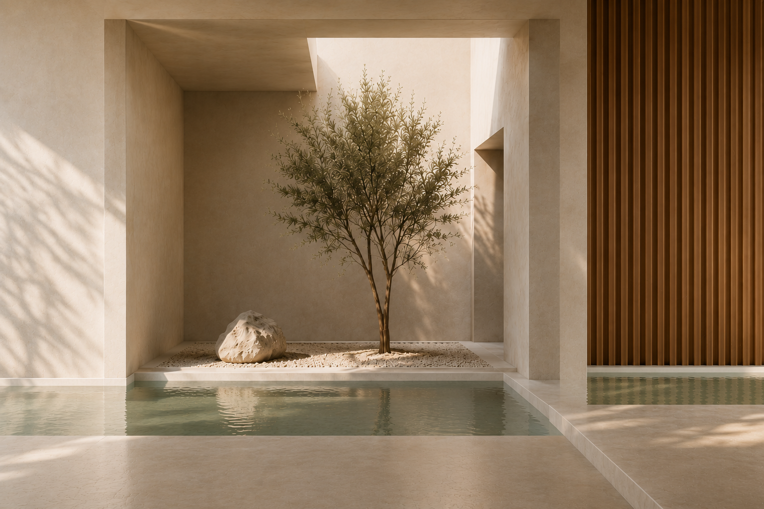 Minimal Courtyard - LUCE E MATERIA